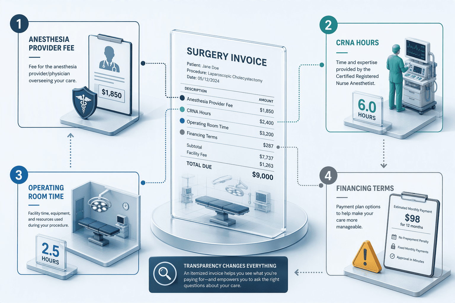 Illustration for The Cost Transparency Mandate: Deconstructing Hidden Fees and Financing for Out-of-State Patients