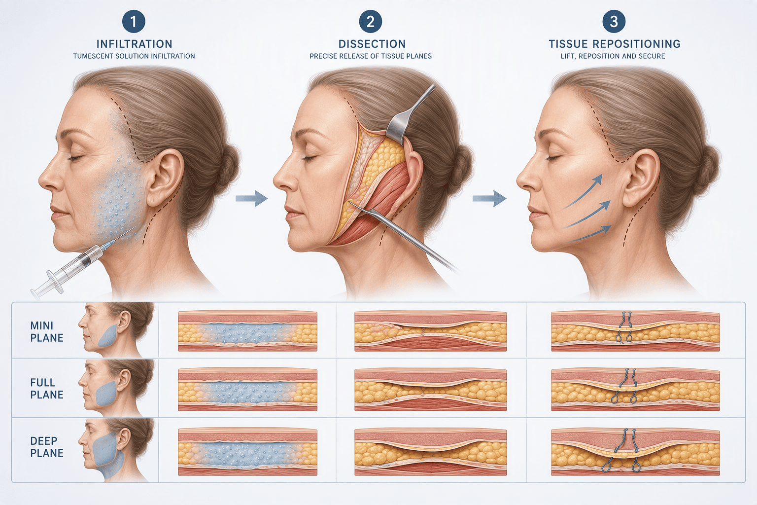 Illustration for The Surgical Mechanism: How Each Technique Rejuvenates the Face