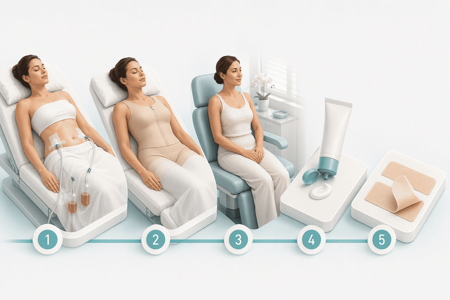 Illustration for Recovery, Post-Operative Support, and Scar Management
